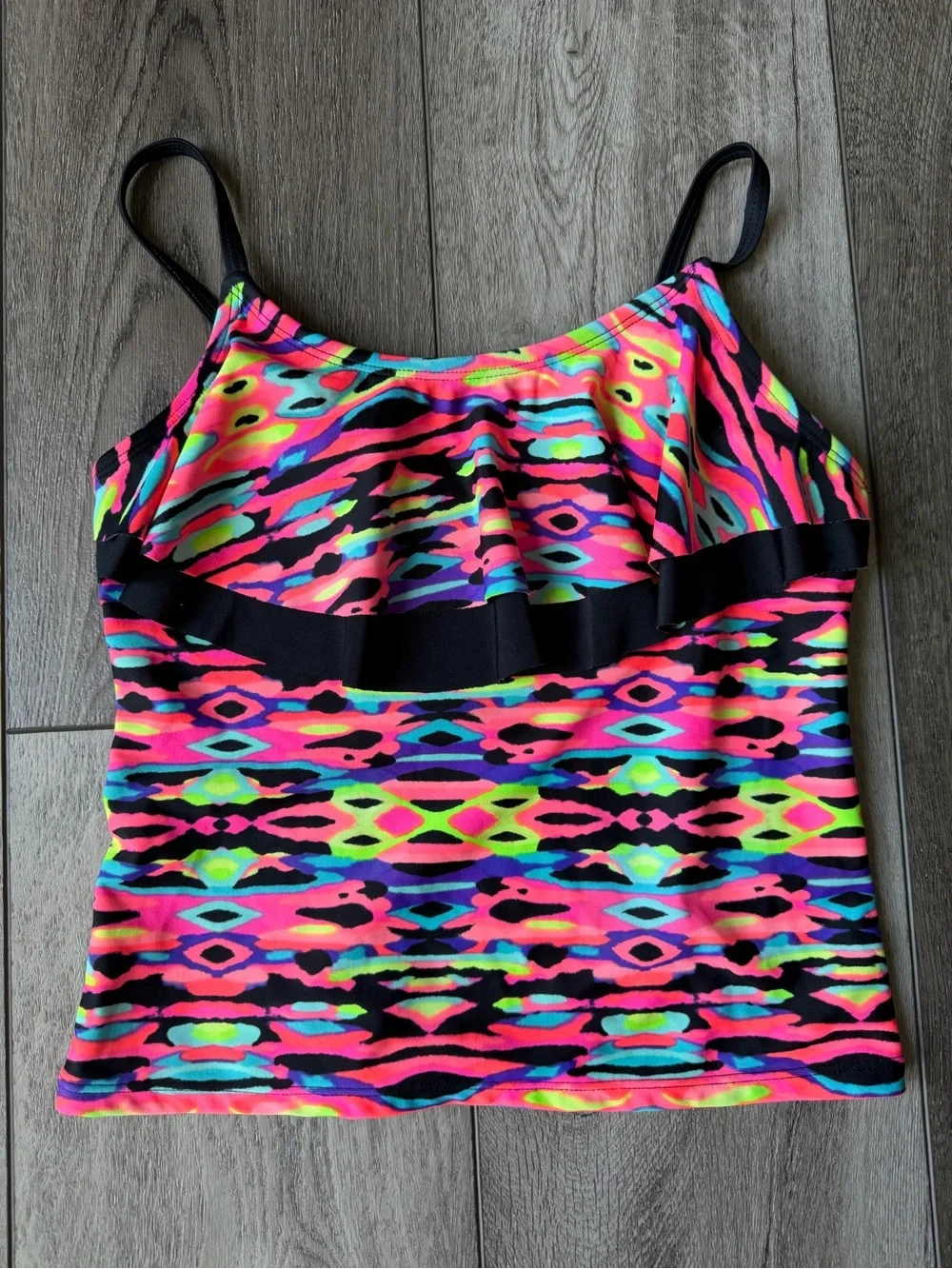 Justice- Vintage Multi-Color Tankini Two-Piece Swimsuit